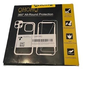 QHOHQ 360 ALL ROUND PROTECTION FOR IPHONE 14 PRO MAX CASE (5-1) PIECE NEW